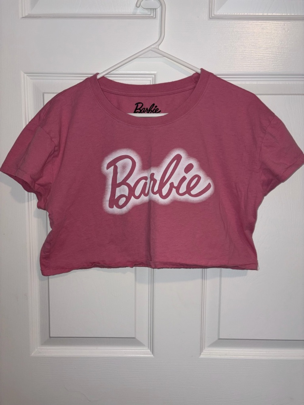 Barbie Pink Graphic Cropped Tee